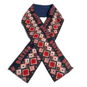 Blue Boston Red Plaid‎ Reversible Scarf Wrap 58" x 6"